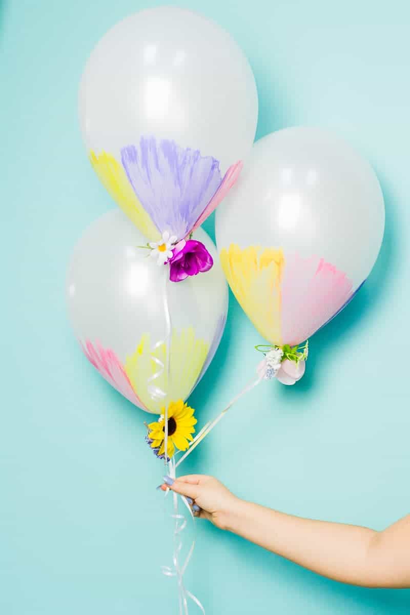 DIY watercolour balloons flowers spring wedding inspiration easter pretty how to_-3