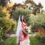 AND THE BRIDE WORE... A TOTALLY SWOON-WORTHY WATERCOLOUR WEDDING DRESS - Traditional Backyard Greek Wedding With The Bride In A Red Watercolour Dress