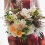 AND THE BRIDE WORE... A TOTALLY SWOON-WORTHY WATERCOLOUR WEDDING DRESS - Traditional Backyard Greek Wedding With The Bride In A Red Watercolour Dress