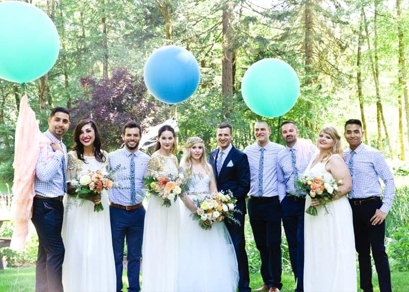 A WHIMSICAL OUTDOOR WEDDING IN PORTLAND FEATUIRNG CATS COLOURS & POLKA DOTS (1)