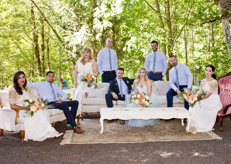 A WHIMSICAL OUTDOOR WEDDING IN PORTLAND FEATUIRNG CATS COLOURS & POLKA DOTS (10)