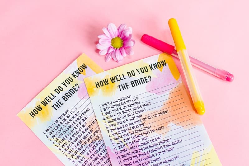 How well do you know the bride bachelorette Game bridal shower hen party quiz-4