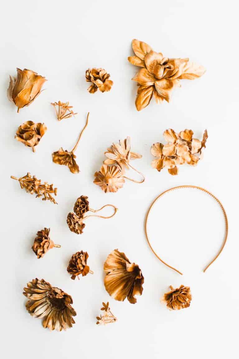 DIY METALLIC FLOWER CROWN FOR ALL YOUR COPPER COLOUR LOVERS! Bespoke