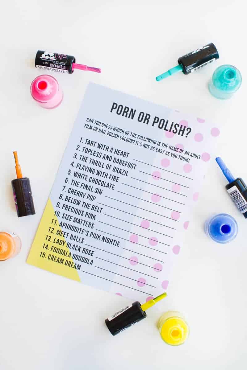 Porn or polish hen party game bachelorette free printable download fun ideas inspiration modern-3