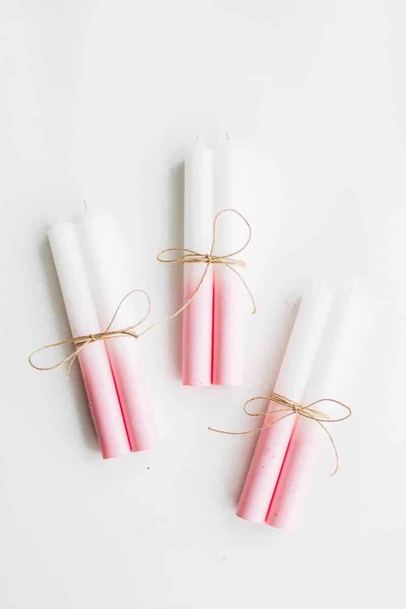 Ombre Candle DIY Wedding Favours Unique Cheap Easy DIY make your own pink gifts-5