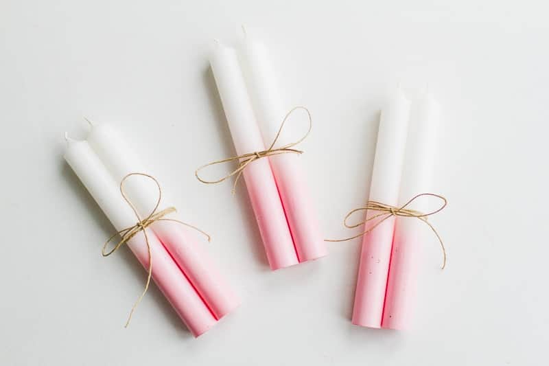 Ombre Candle DIY Wedding Favours Unique Cheap Easy DIY make your own pink gifts-8