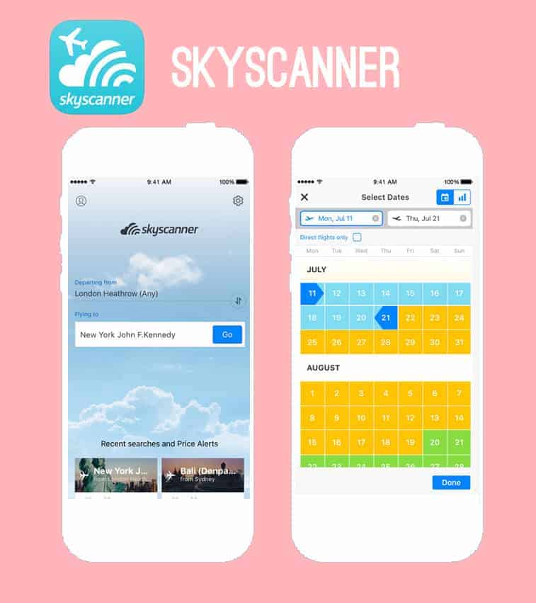Skyscanner honeymoon app