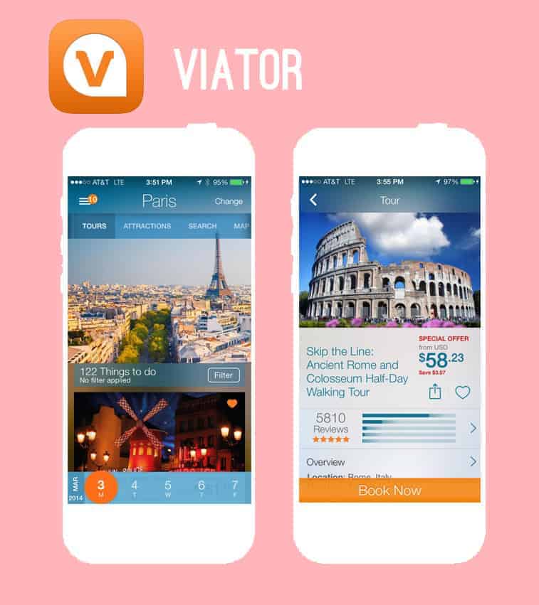 Viator honeymoon app