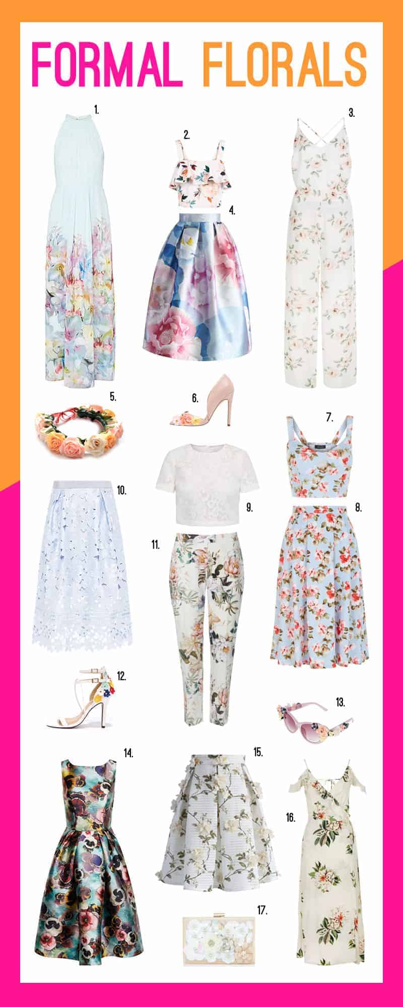 formal florals: 17 floral outfit ideas for a summer wedding