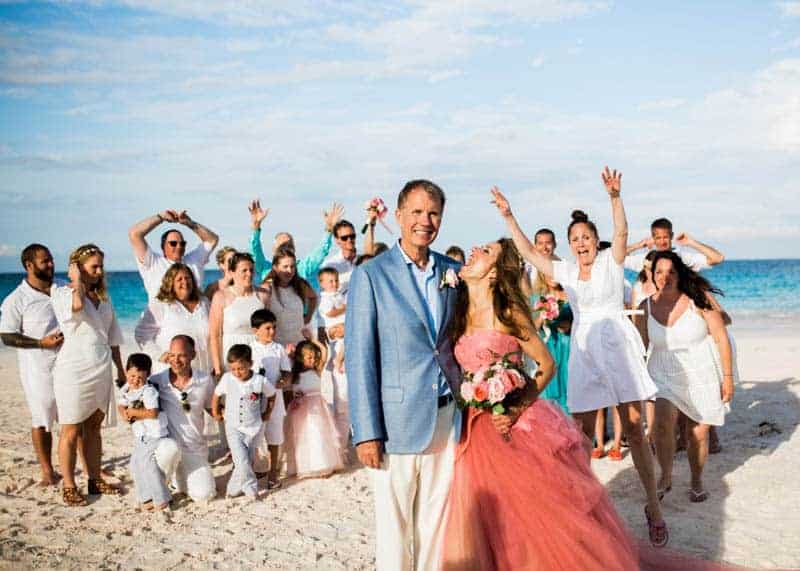 REAL LIFE CINDERELLA FAIRY TALE WEDDING IN THE BAHAMAS WITH A PINK VERA WANG DRESS (13)