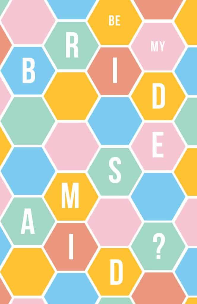 FREE PRINTABLE BE MY BRIDESMAID CARDS THEYRE MODERN FUN AND COLOURFUL ...