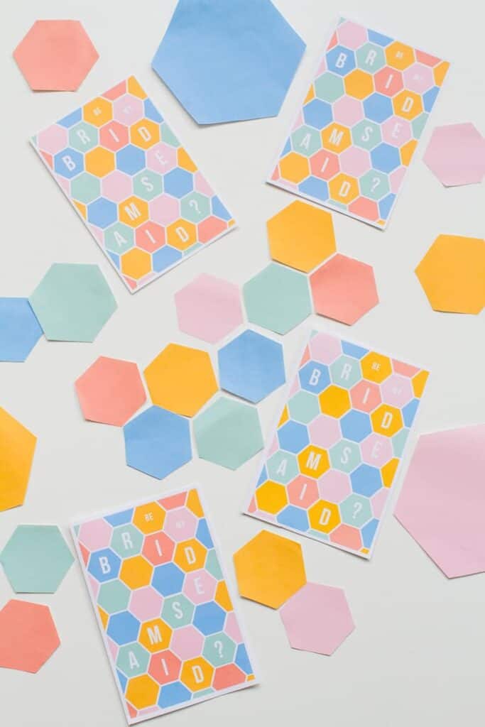 FREE PRINTABLE BE MY BRIDESMAID CARDS THEYRE MODERN FUN AND COLOURFUL ...