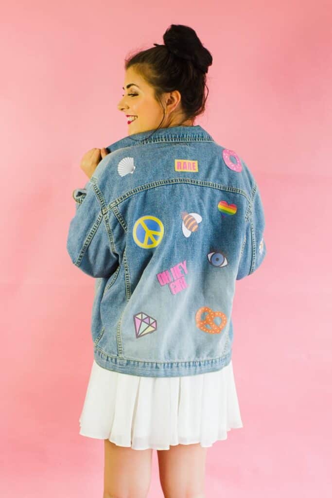 DIY DENIM BRIDE PATCH JACKET BespokeBride Wedding Blog