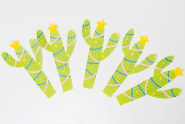 FREE PRINTABLE CHRISTMAS CACTUS GARLAND COLOURFUL CHRISTMAS DECOR ...