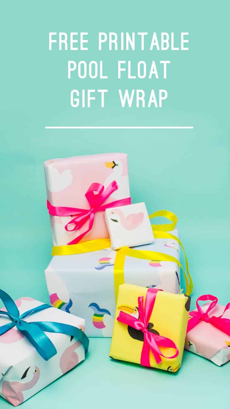 free-printable-pool-float-wrapping-paper-christmas-gift-wrap-birthday-flamingo-toucan-swan-unicorn-themed-11-main