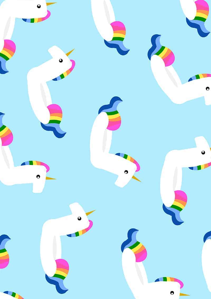 unicorn-pool-float-wrapping-paper-christmas-gift-wrap