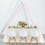 45 CREATIVE DIY BACKDROP IDEAS FOR YOUR WEDDING OR PARTY - Creative Diy Wedding Party Backdrops Geometric Washi Tape Backdrop