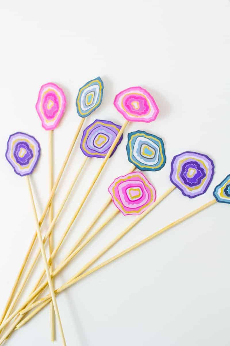 free-printable-geode-drink-stirrers-amethyst-rock-crystal-cocktails-colourful-fun-download-1