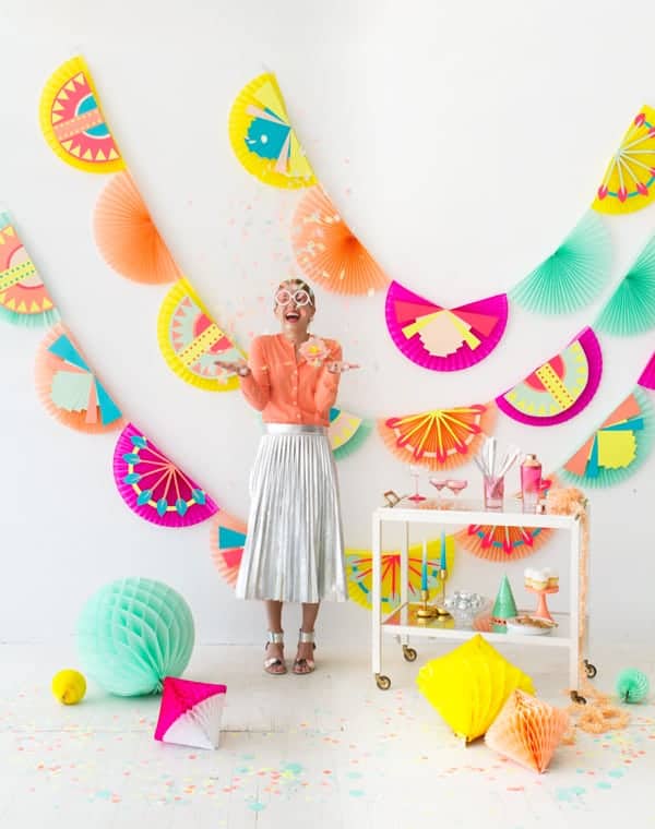 Giant Pom Pom Garland - Easy Party Decorations - Merry About Town
