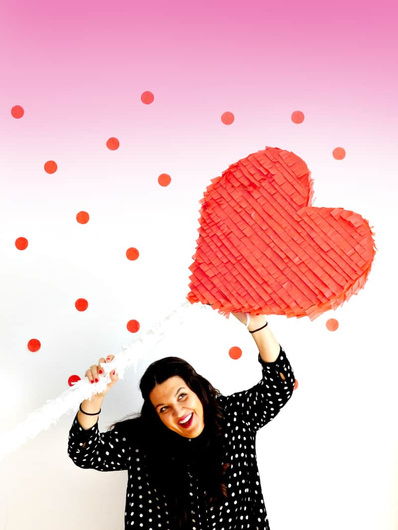 DIY Heart Lollipop Piñata for Valentines Day party fun pinata tutorial-11