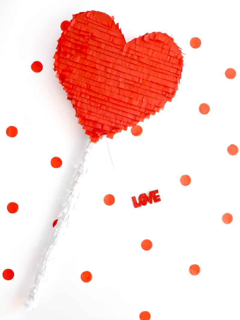 DIY Heart Lollipop Piñata for Valentines Day party fun pinata tutorial-12