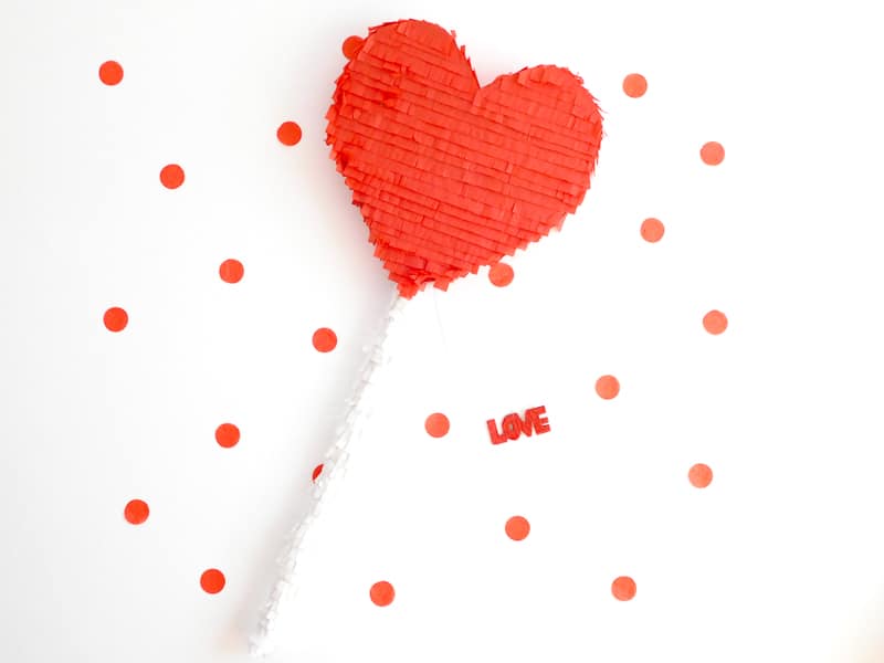 DIY Heart Lollipop Piñata for Valentines Day party fun pinata tutorial-13