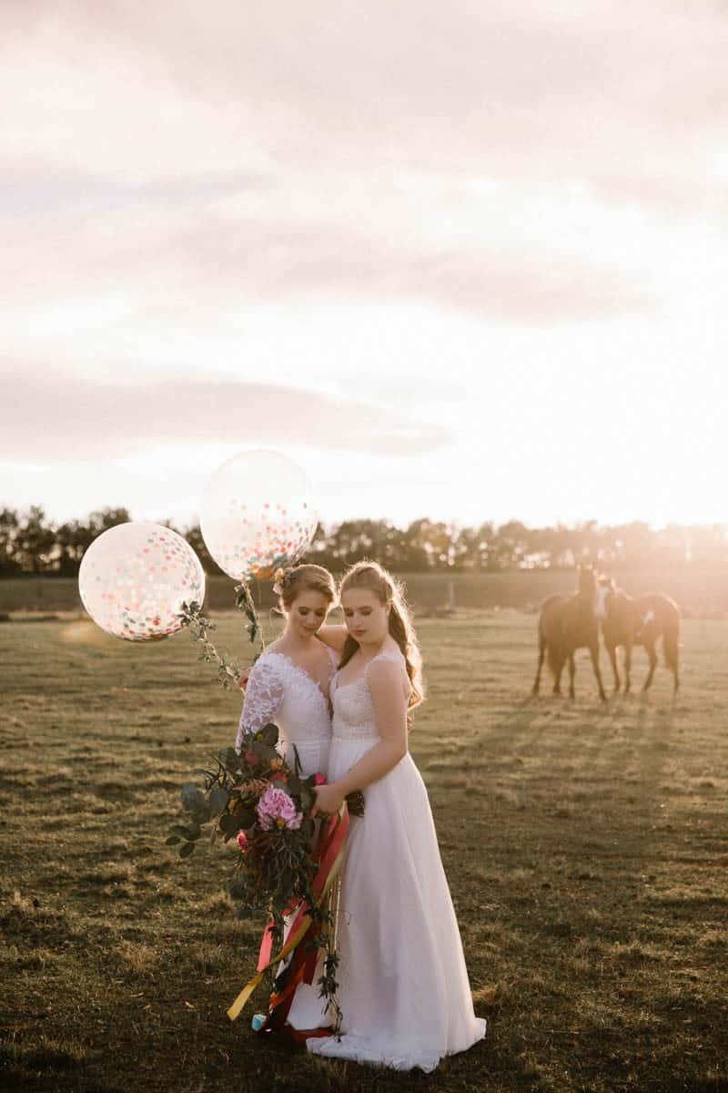 PLAYFUL & ROMANTIC KATY PERRY INSPIRED WEDDING WITH COLORFUL BALLOON ARCH (19)