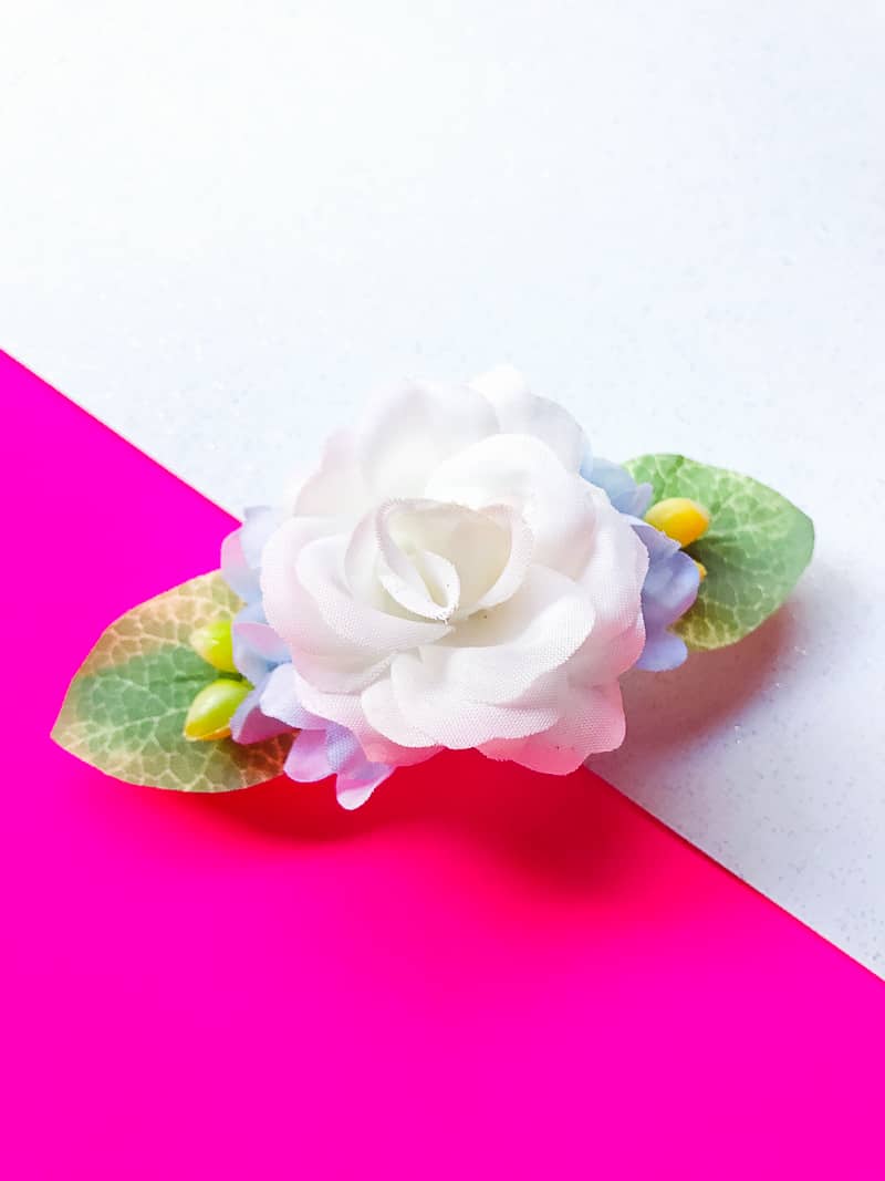 DIY Hair Clips 3 ways Flower floral beaded wedding gold_-4