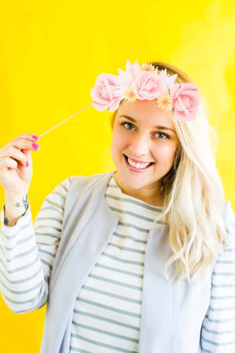 Photo Booth Props Printable Flower Crowns Hen Party Bachelorette Party Bridal Shower Download Floral-1