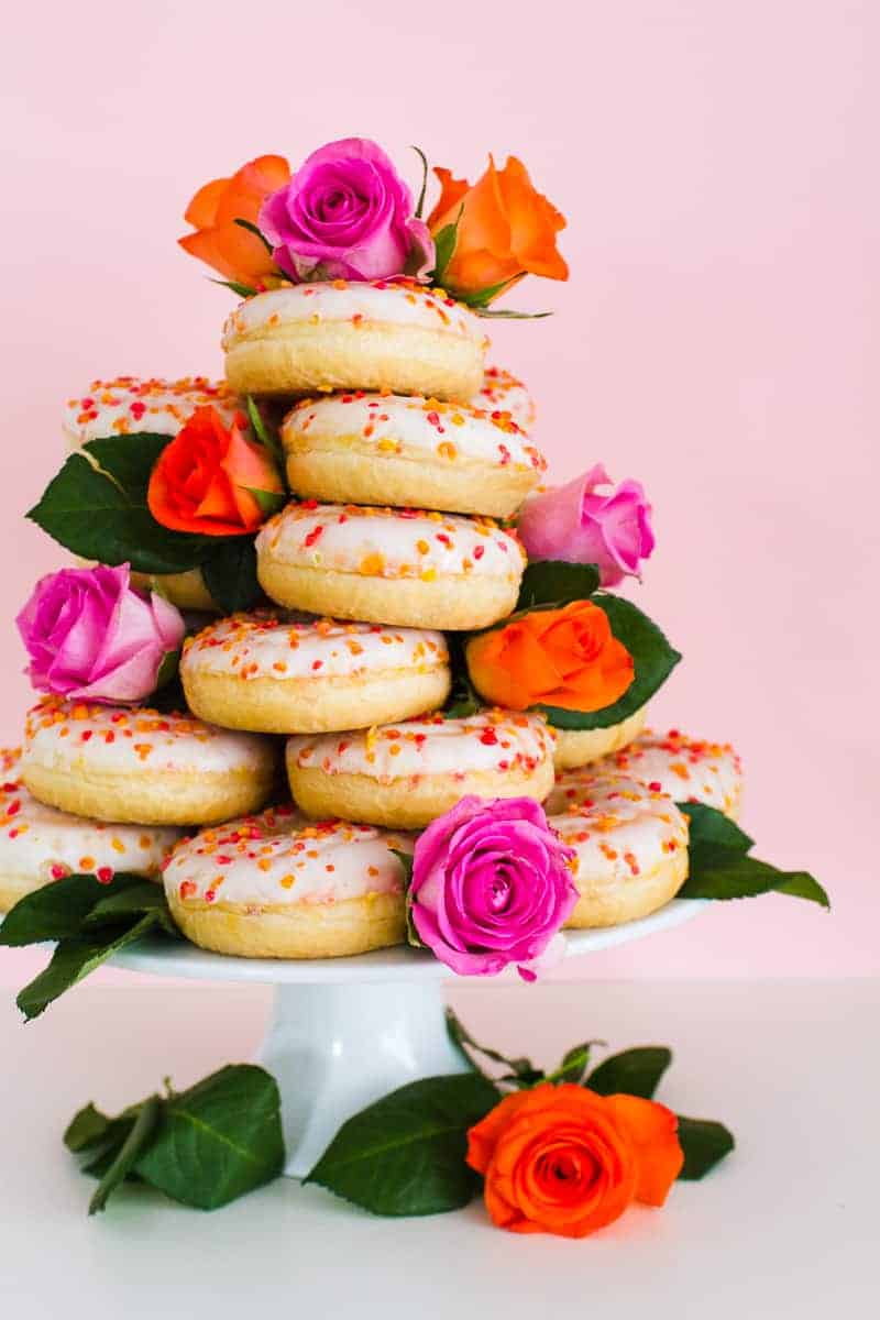 Donut Wedding Cake DIY How to make your own cheap wedding cake doughnuts wedding cake trend-7