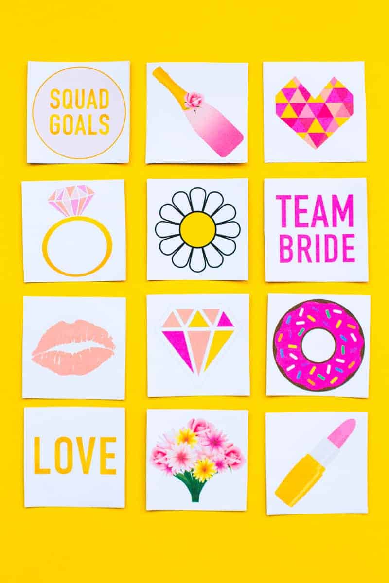 Free Printable Memory Game Bridal shower Bachelorette fun easy girlie pink download-11