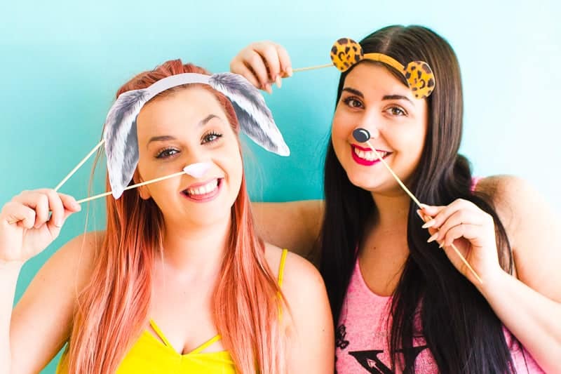 Nouveau filtre Snapchat accessoires de cabine photo Bunny Leopard oreilles bonjour kitty raton laveur coeur yeux fleur couronne lunettes imprimable téléchargement-17