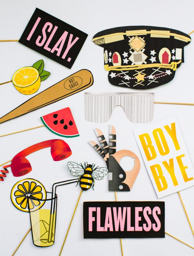 Beyoncé Beyonce Photo Booth Props Bachelorette Party Hen Party Bridal Shower Decor Decorations Accessories Feyonce Queen Bey-10