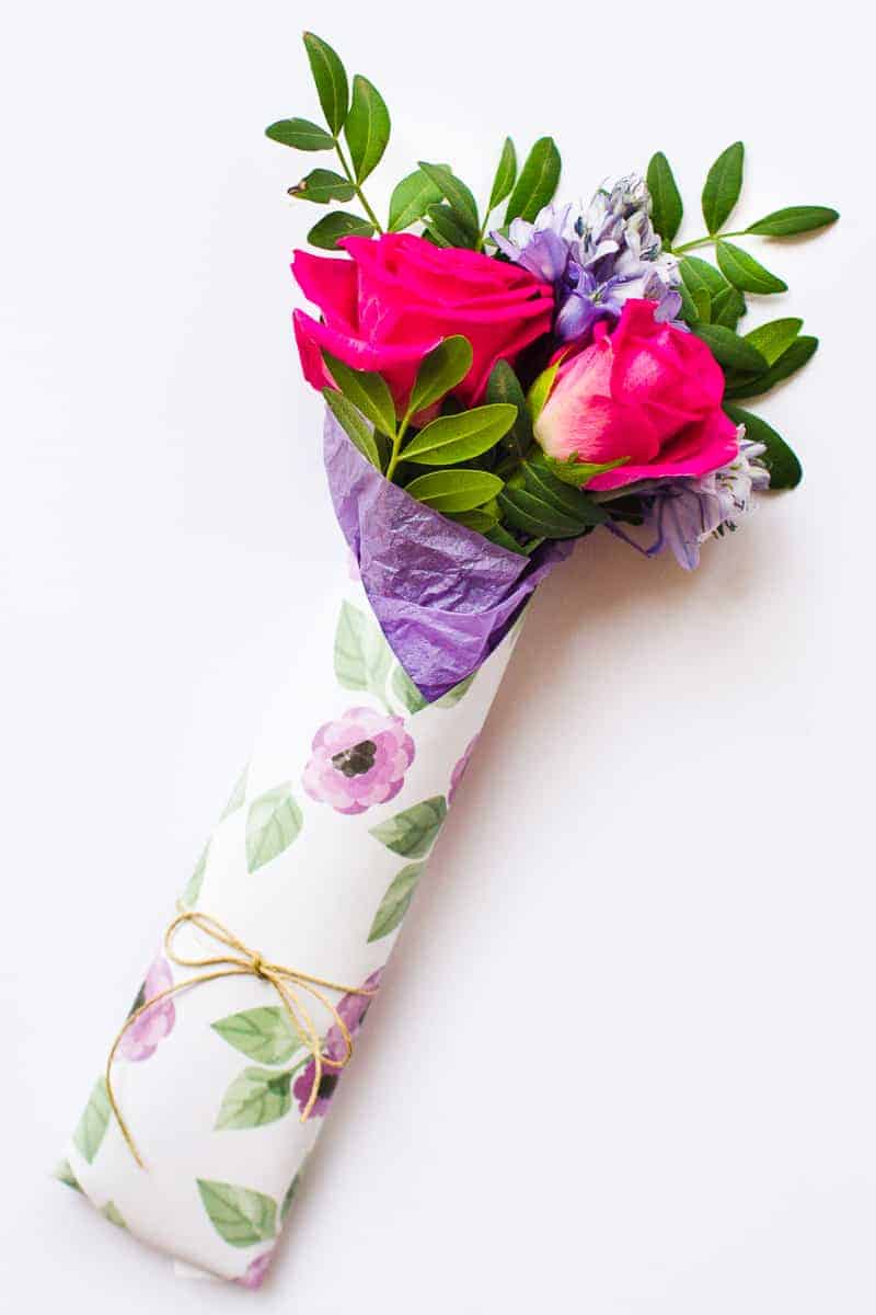 Mothers Day Flower Gift Wrap Free Printable Download Floral Flower_-10