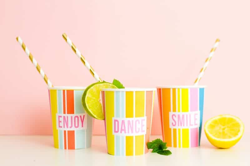 Printable Cup Wraps Rainbow Colourful Fun Party Bachelorette Hen Bridal Shower Birthday Slogan DIY-7