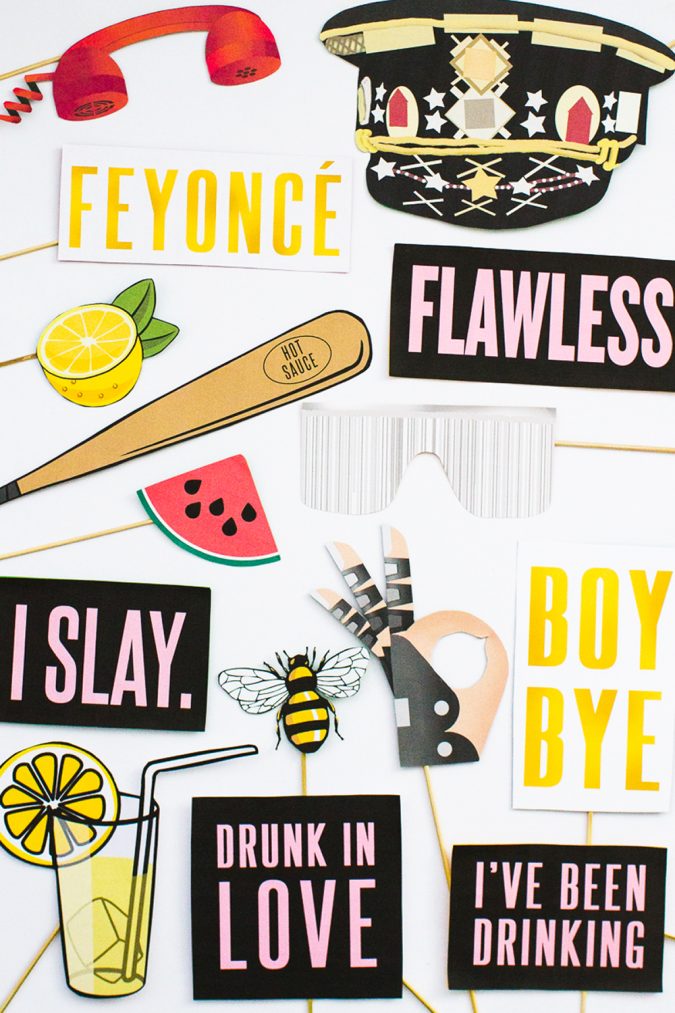 Beyoncé-Beyonce-Photo-Booth-Props-Bachelorette-Party-Hen-Party-Bridal-Shower-Decor-Decorations-Accessories-Feyonce-Queen-Bey-8