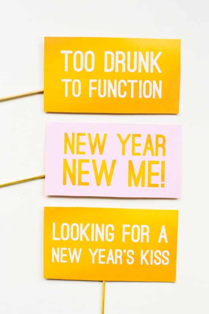 PRINTABLE NEW YEARS EVE PARTY PHOTO BOOTH PROPS! | Bespoke-Bride ...