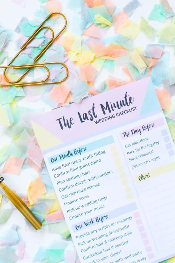 GRAB THIS FREE PRINTABLE LAST MINUTE WEDDING CHECKLIST | Bespoke-Bride ...