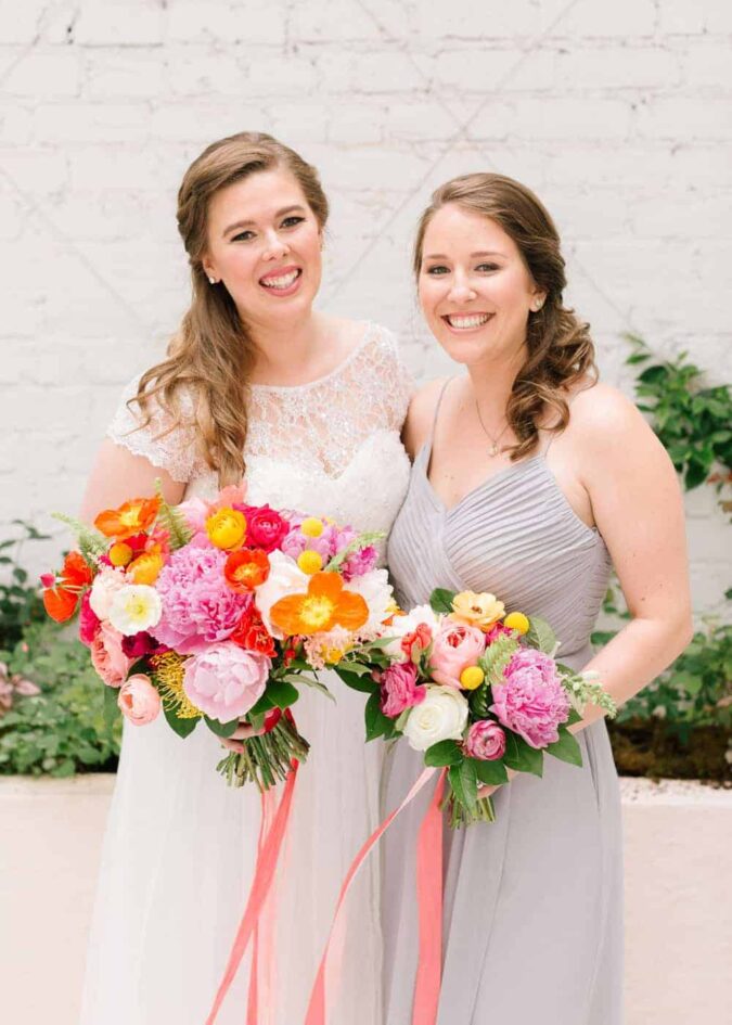 Colourful Modern Bright Wedding Details with Summer Florals Pink shoes donut dessert bar marquee handmade DIY-26