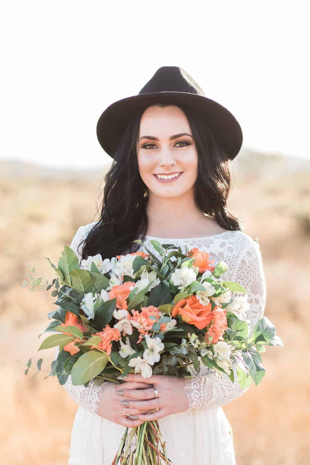 AN INTIMATE WEDDING CEREMONY IN THE ARIZONA DESSERT (PSST...THERE'S A HARLEY TOO!) - R A