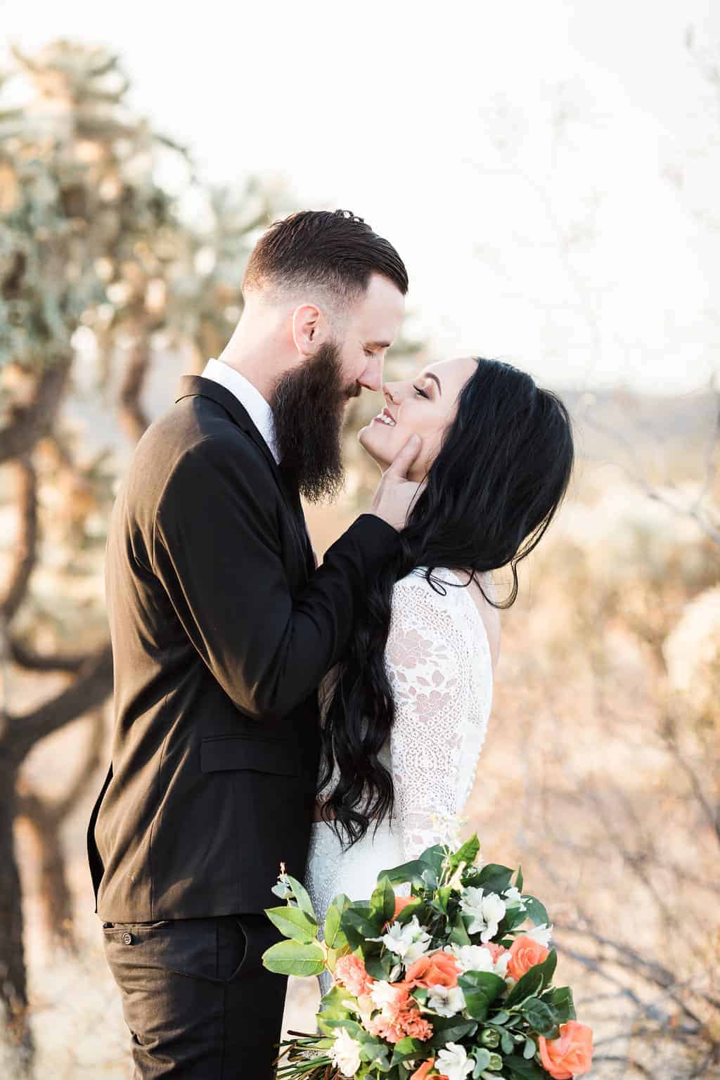 AN INTIMATE WEDDING CEREMONY IN THE ARIZONA DESSERT (PSST...THERE'S A HARLEY TOO!) - R A