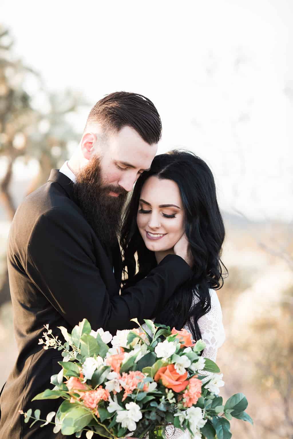 AN INTIMATE WEDDING CEREMONY IN THE ARIZONA DESSERT (PSST...THERE'S A HARLEY TOO!) - R A