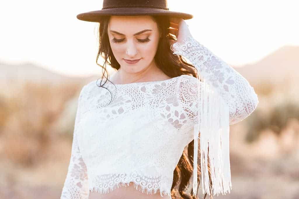 AN INTIMATE WEDDING CEREMONY IN THE ARIZONA DESSERT (PSST...THERE'S A HARLEY TOO!) - R A