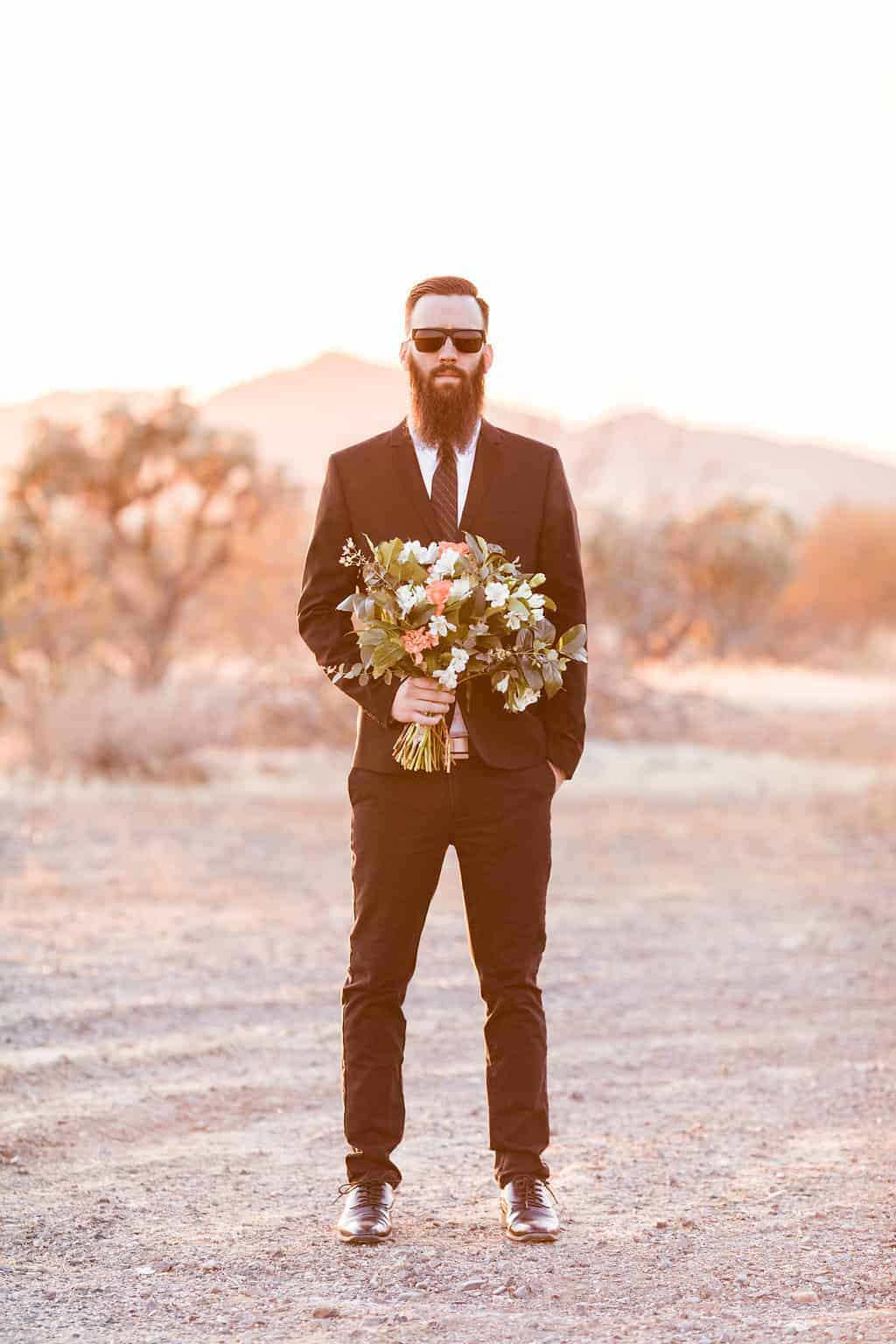 AN INTIMATE WEDDING CEREMONY IN THE ARIZONA DESSERT (PSST...THERE'S A HARLEY TOO!) - R A