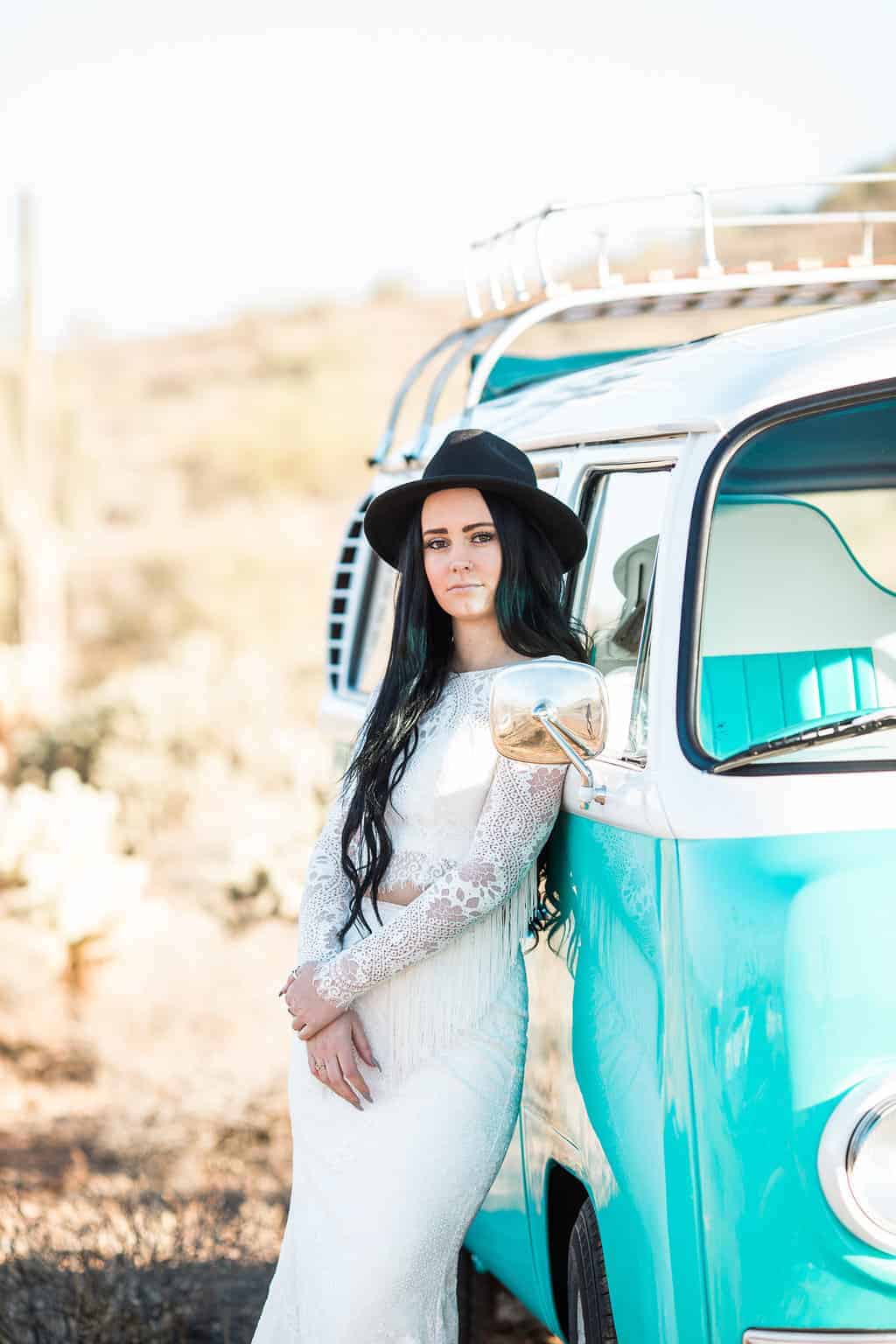 AN INTIMATE WEDDING CEREMONY IN THE ARIZONA DESSERT (PSST...THERE'S A HARLEY TOO!) - R A