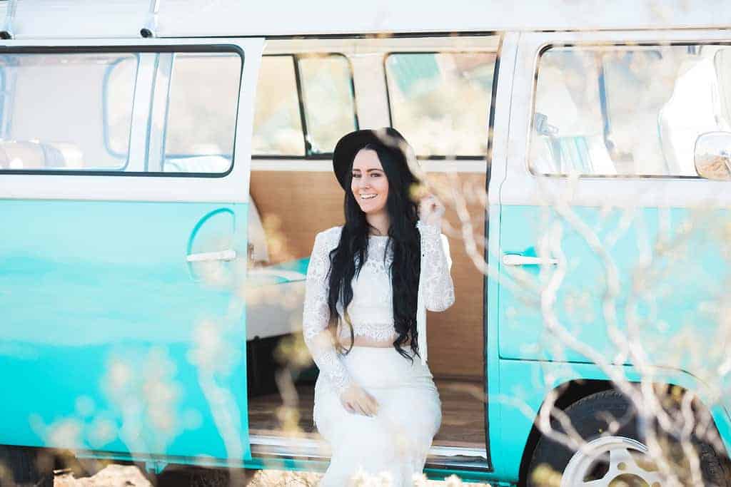 AN INTIMATE WEDDING CEREMONY IN THE ARIZONA DESSERT (PSST...THERE'S A HARLEY TOO!) - R A