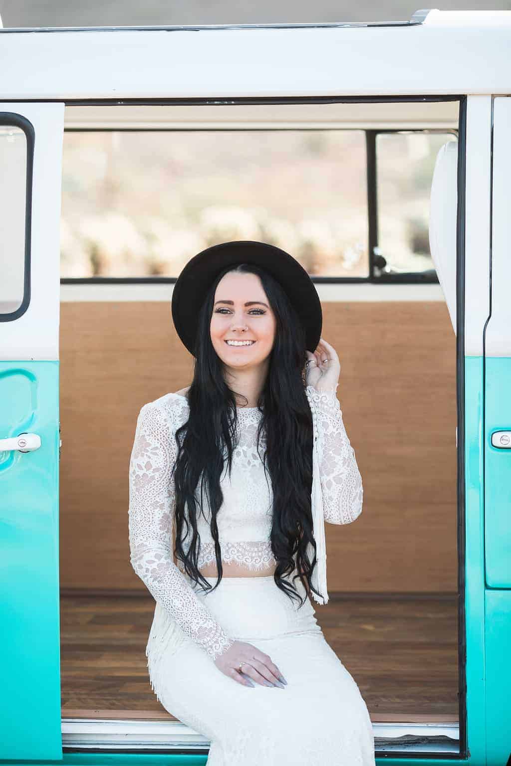 AN INTIMATE WEDDING CEREMONY IN THE ARIZONA DESSERT (PSST...THERE'S A HARLEY TOO!) - R A