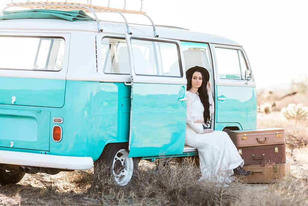 AN INTIMATE WEDDING CEREMONY IN THE ARIZONA DESSERT (PSST...THERE'S A HARLEY TOO!) - R A