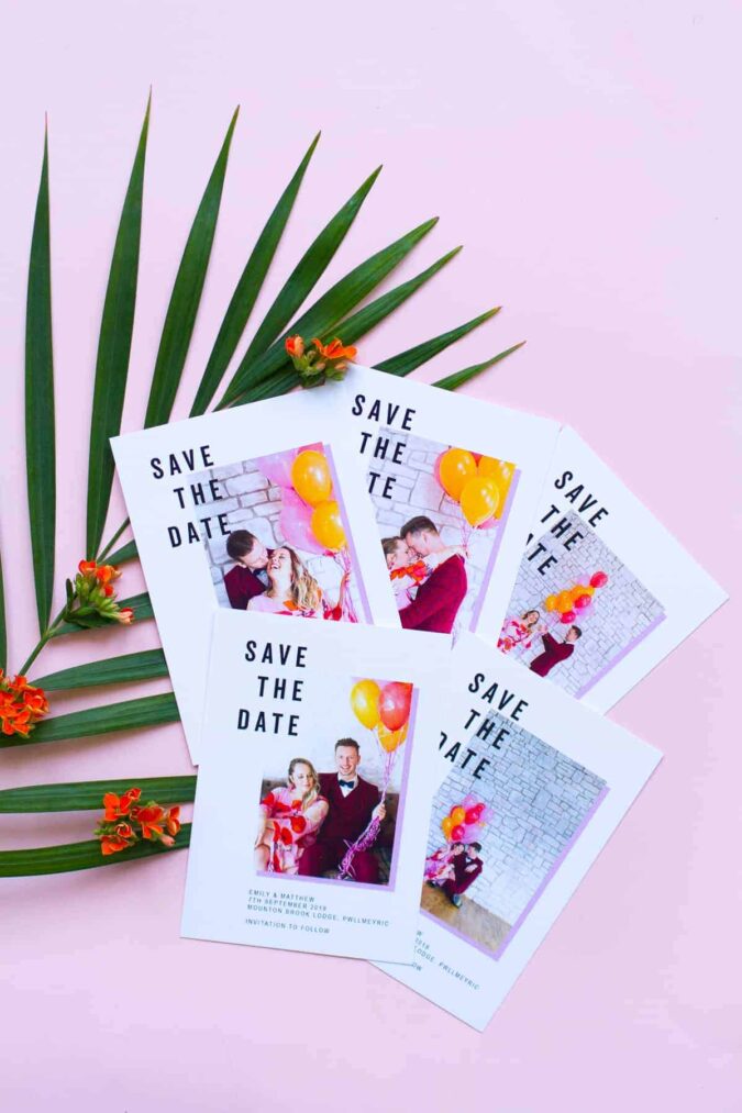 Minimal Minimalist Save the dates invite invitations photo Emily Matt Bespoke Bride Free Download printable editable-5