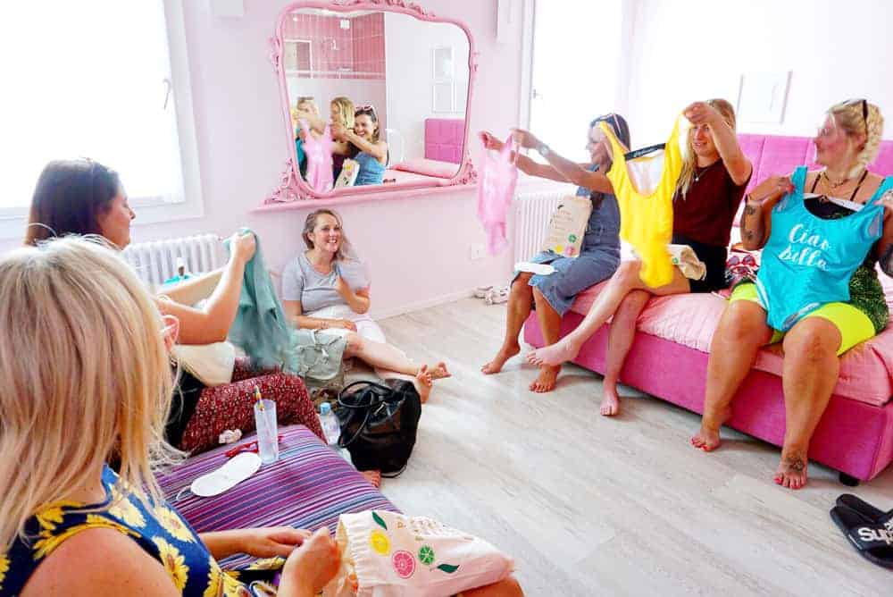 EMILY'S HEN PARTY IN BURANO, VENICE - Burano Italy Travel Guide Hen Party Bachelorette Emily Bespoke Bride